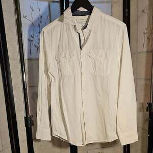 PD&C Peached Poplin White Button-Up Shirt